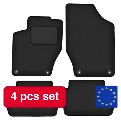 Obrázek produktu pro Koberečky do automobilu, design, protiskluzová bezpečnost, černá barva