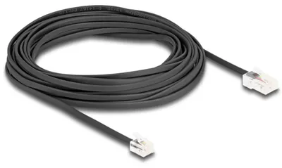 Zdjęcie produktu dla DeLOCK Kabel telefoniczny RJ45 męski do RJ11 męski czarny 10 m, 10 m, RJ-11, RJ-45, Czarny, Męska, Męska