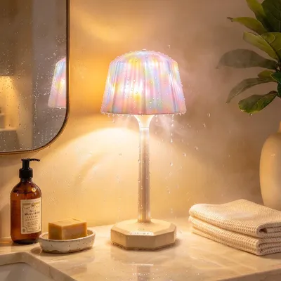 Obrázek produktu pro LED lampa Douchelamp, vodotěsná, nabíjecí, s projekcí 16 barev