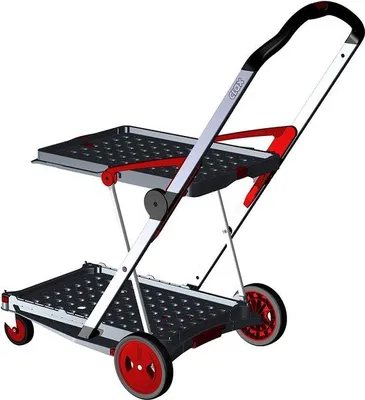 Produktbild von Famanu Einkaufstrolley mit Rädern - Zusammenklappbar - Abnehmbare Einkaufstasche - Einkaufwagen