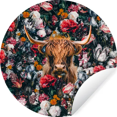 Produktbild von MuchoWow® - Tapetenkreis - Wandbild rund - Schlafzimmerdekoration - Wanddeko - runde Tapete - Kunst für zu Hause