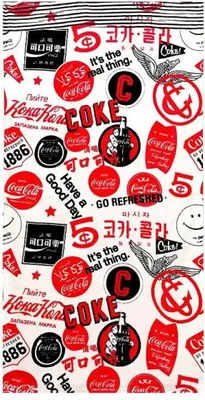 Produktbild von coca-Cola Strandtuch Junior 140 x 70 cm Baumwolle weiß