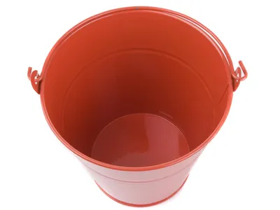 Produktbild von Blecheimer Vintage als Blumentopf / Dekoration Orange