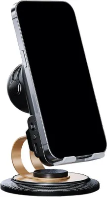 Produktbild von Schreibtischhalter - Telefonständer - Freisprecheinrichtung - Mit drahtlosem Lautsprecher - 137 x 7 x 9 cm - Schwarz