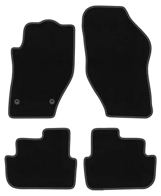Image de Tapis de sol en moquette pour Peugeot 308 CC 2007-2013 (cabriolet) – jeu 4 pièces, noirs, sur mesure – Wielganizator BASIC