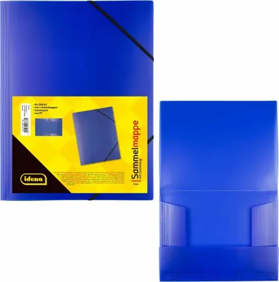 Produktbild von Idena 10377 - Gummizugmappe DIN A3, PP, transluzent blau