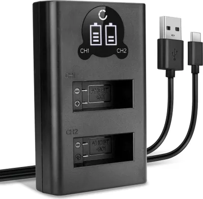 Produktbild von CELLONIC AHDBT-901 Dual Schnellladegerät kompatibel mit GoPro Hero 9, Hero 10, Hero 11 Akkuladegerät Ladekabel Dual Ladegerät