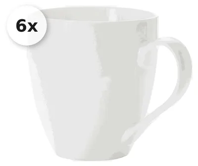 Produktbild von Jumbotasse 600ml 6er Set weiss Gusto