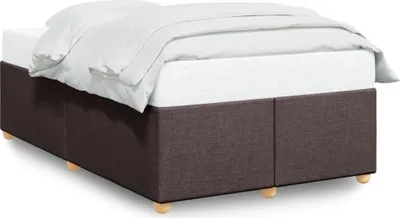 Produktbild von vidaXL Bettgestell ohne Matratze Dunkelbraun 120x190 cm Stoff