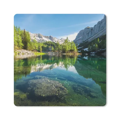 Produktbild von MuchoWow® Mauspad Mousepad Wasser - Berge - Felsen 20x20 cm - Mousepads - Maus Mat - Pad - Mausunterlage - Desk Mat - Bureauartikeln