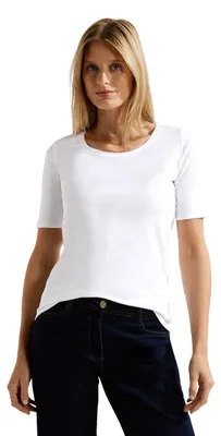 Produktbild von Cecil Damen Lena T Shirt, Weiß (White 10000), S EU