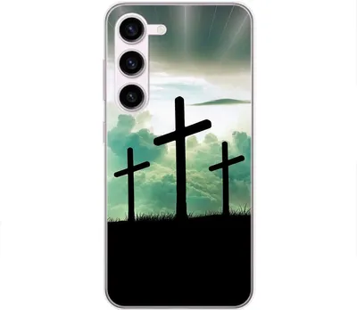 Produktbild von König Design Hülle kompatibel mit Samsung Galaxy S23 Plus Kunststoff Soft Handyhülle - Handy Case Kreuze