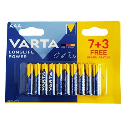 Obrázek produktu pro Varta - Longlife Power Alkalická Baterie Aaa Lr03 10 St