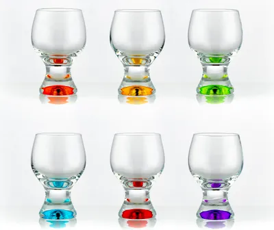 Produktbild von Bohemia Gina Sprayed Weißweingläser Kristallglas Weingläser 230 ml mehrfarbig 6er Set
