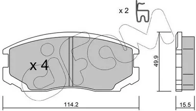 Produktbild von CIFAM Bremsbeläge Satz Vorne Bremsklötze für DAIHATSU TERIOS (J2) 822-382-0