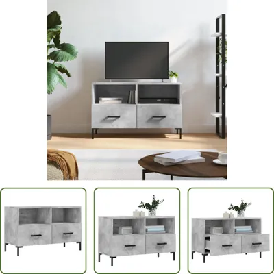 Produktbild von The Living Store TV-Schrank Betongrau 80x36x50 cm Holzwerkstoff