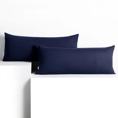 Produktbild von Seitenschläferkissenbezug 2er Set 40x200 cm Kissenbezug Kissenbezüge Baumwolle Seitenschläfer Stillkissen Navyblau
