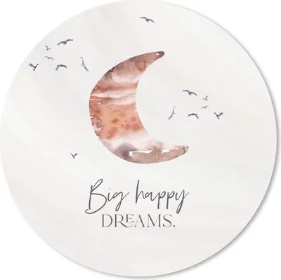 Produktbild von MuchoWow® Mauspad Mousepad Kinder - Sprichwörter - Große glückliche Träume - Jungen - Mädchen - Aquarellieren 30x30 cm - Mousepads - Maus Mat - Pad - Mausunterlage - Tischunterlage - Schreibtischmatte
