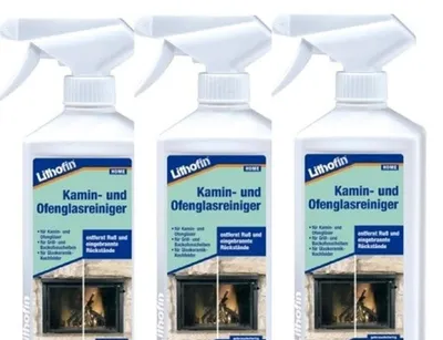 Produktbild von Lithofin Kamin- & Ofenglasreiniger 3 x 500 ml
