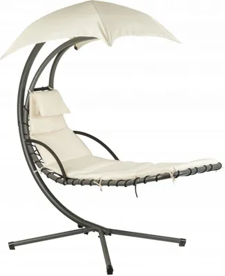 Obrázek produktu pro MultiGarden PH006 Zahradní houpací lehátko se stříškou, 195 x 108 x 208 cm, béžové