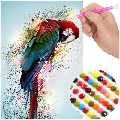 Produktbild von Artelo Diamantmalerei Papagei 5D Kreativset 30x40cm