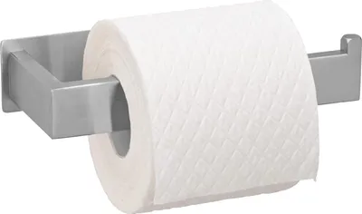 Produktbild von Toilettenpapierhalter Genova matt Wandhalterung - einfache Befestigung ohne Bohren - Edelstahl - 153x44x76 cm