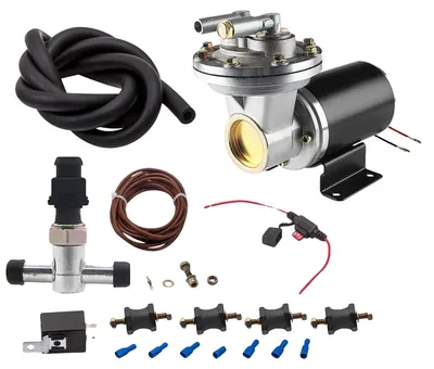 Zdjęcie produktu dla Elektryczna pompa próżniowa, 12 V, zakres próżni od 18" do 22", w zestawie przekaźnik, w zestawie przełącznik próżniowy, w zestawie elementy montażowe