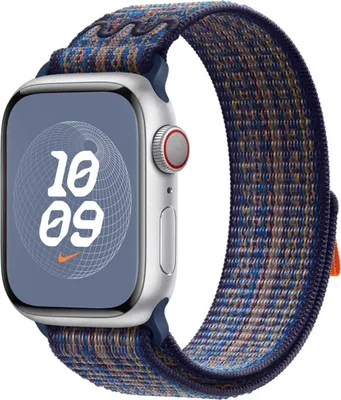 Obrázek produktu pro Náramek Nike Sport Loop pro Apple Watch Series 1 až 9 / SE (38/40/41 mm) | Series 10 / 11 (42 mm) – Game Royal & Orange
