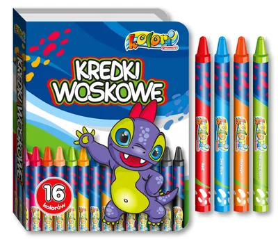 Produktbild von Kredki woskowe Dino Kolori Premium 16 kolorów Penmate