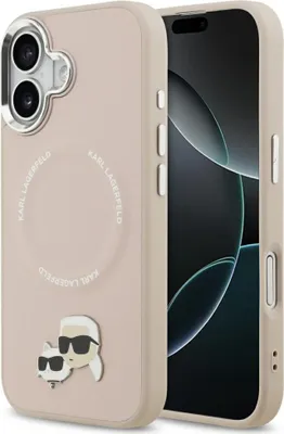 Immagine prodotto di Custodia per iPhone 17 per MAGSAFE KARL LAGERFELD Vera pelle rosa