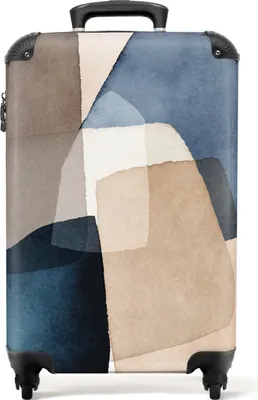Produktbild von NoBoringSuitcases.com® Koffer Handgepäck Trolley Rollkoffer Kleine Reisekoffer mit 4 Rollen - Abstrakt - Kunst - Aquarell - Design - Cabin Size < 55x40x23 cm & 55x40x20 cm - Fotokoffer - Kabinenkoffer - BoardgepäckHandgepäck Koffer 55x35x20 cm, 36L,