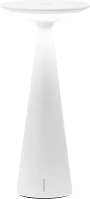 Produktbild von Zafferano Damina - Wiederaufladbare Led-Tischlampe, Touch-Dimmer, 8h Batterielebensdauer, IP65 - kabellos, weißes Aluminium Finish
