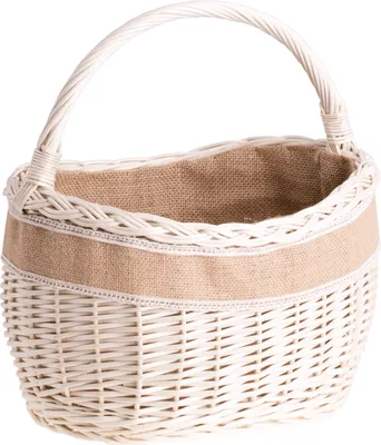 Produktbild von Kleiner Einkaufskorb aus Weide, creme retro Geschenkkorb