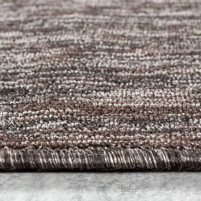 Produktbild von Kurzflor Teppich Neva Läufer, Farbe: Braun, Größe:80x250 cm