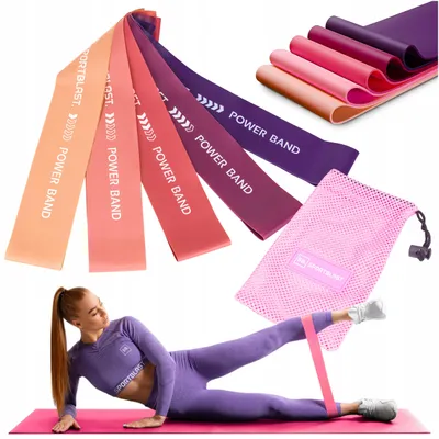 Produktbild von SPORT BLAST Mini Band Widerstandsbänder Set 5-teilig Damen
