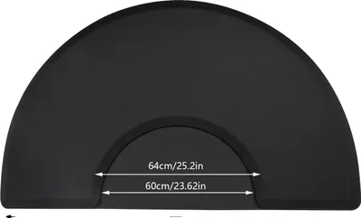 Produktbild von Friseurstuhlmatte, Polyurethanwasserdicht, rutschfestes Design, schwarz