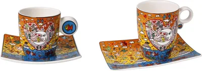 Produktbild von James Rizzi Espressotasse & Künstlerbecher THE ROMANCE OF THE SEA Goebel Pop Art