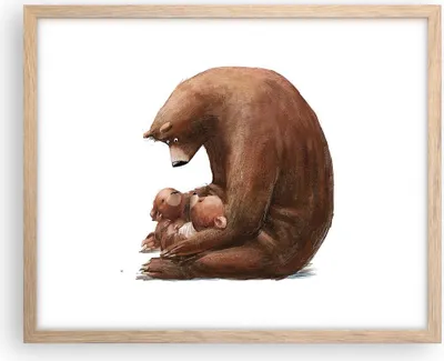 Produktbild von Gerahmtes Poster - Rahmen in heller Eiche - Bär Teddybären Kinder - 50x40 cm - Wand Bild - Wanddeko - Wandbilder - Kunstposter - Wandposter - Bilderrahmen - Bilder - Kunstdruck - P2NAA50x40-4732