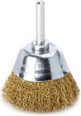 Produktbild von Topfbürste D.50mm Schaft 6mm Drahtstärke 0,2mm MS 10500min-¹ LESSMANN