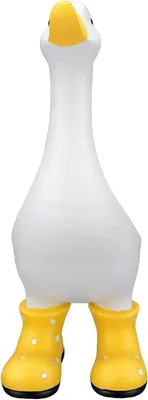 Imagen del producto de Estatua de ganso para jardín - Gans decorativa - Adorno para jardín - Diseño realista - 25 x 15 x 11,5 cm - Blanco