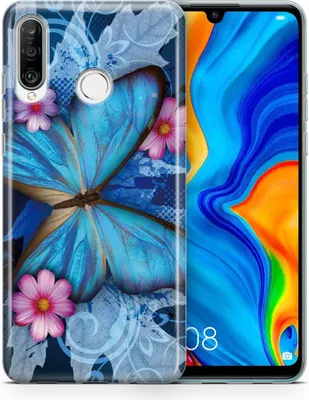 Produktbild von Handyhülle für Apple Serie Google Pixel Schutz Case Cover Bumper Etui Ultra Dünn, Modell:Apple iPhone 12 / 12 Pro, Motiv auswählen:Schmetterling Blau