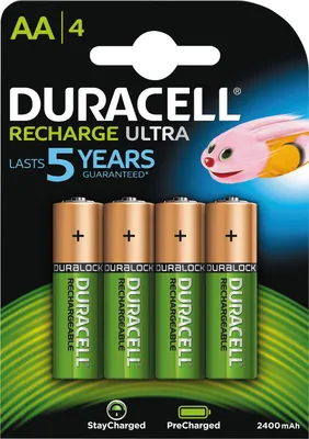 Produktbild von DURACELL - WIEDERAUFLADBARE BATTERIE HR6 AA 2500 mAh 4 EINHEIT
