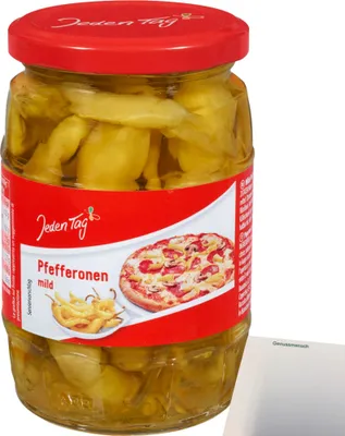 Produktbild von Jeden Tag Pfefferonen mild (300g Glas) + usy Block