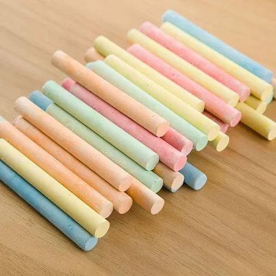Immagine prodotto di Gessetti colorati senza polvere per lavagna, ufficio, scuola, cancelleria