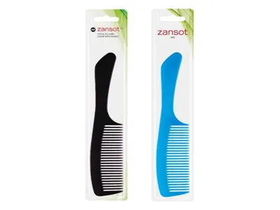 Immagine prodotto di ZANSOT, pettine con manico, 18,5 cm, nero e blu