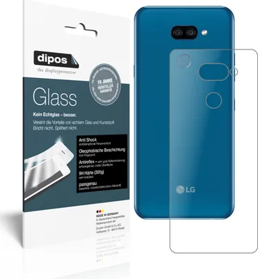 Produktbild von 1x Schutzfolie für LG K40s Rückseite matt - Anti-Shock 9H Folie dipos Glass Kunststoffglas