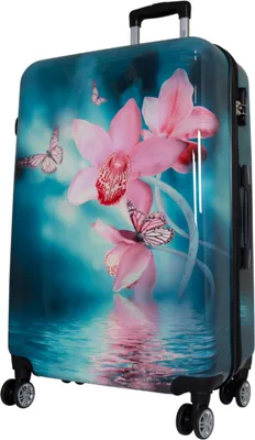 Produktbild von Hartschalen Koffer Trolley mit Dehnfalte Motiv PM Orchidee - Gr. XL