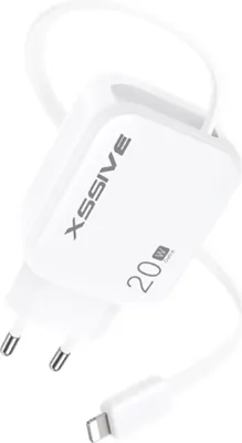 Immagine prodotto di Caricabatterie rapido Xssive 20W PD GAN con cavo retrattile a 8 pin