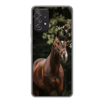 Produktbild von MuchoWow® Handyhülle Schutzhülle Hülle für Samsung galaxy a73 Pferd - Äste - Porträt Silikon Softcase Handy Hülle - Handyhülle