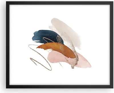 Produktbild von Gerahmtes Poster - Schwarzer Rahmen - Die Farben Abstraktion Stück - 50x40 cm - Wand Bild - Wanddeko - Wandbilder - Kunstposter - Wandposter - Bilderrahmen - Bilder - Kunstdruck - P2BAA50x40-5100